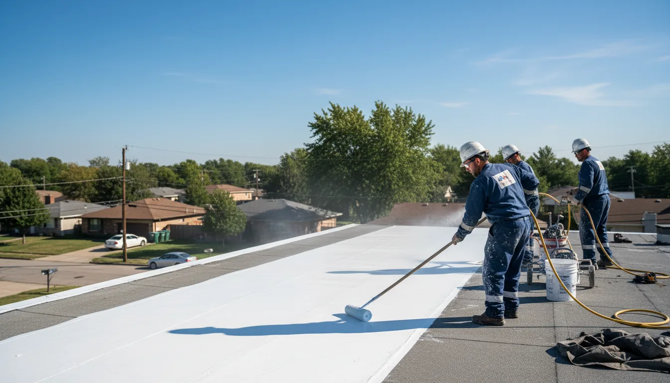 Commercial roof coating in Arbela, MO near me